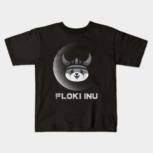 Vintage Floki Inu Coin To The Moon Floki Army Crypto Token Cryptocurrency Blockchain Wallet Birthday Gift For Men Women Kids Kids T-Shirt by Thingking About